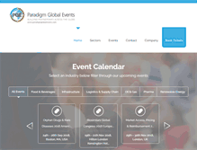 Tablet Screenshot of paradigmglobalevents.com